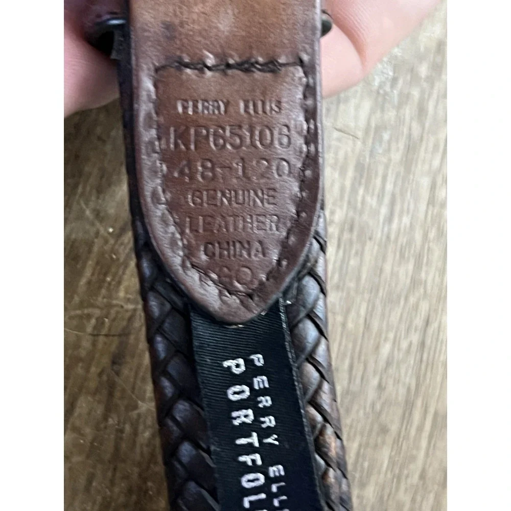 Vintage Perry Ellis Leather LONG 4.5ft-ish Belt Wraparound Boho Southwest Ranch